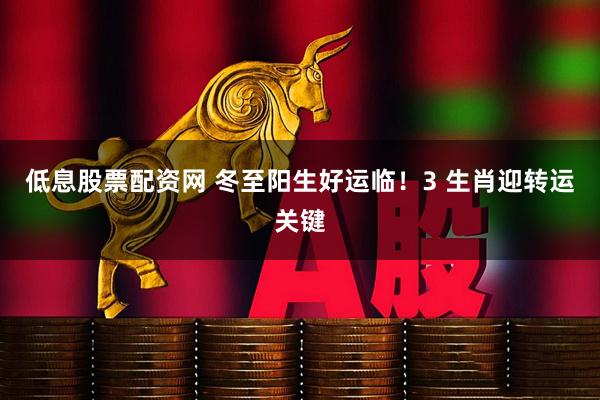 低息股票配资网 冬至阳生好运临！3 生肖迎转运关键